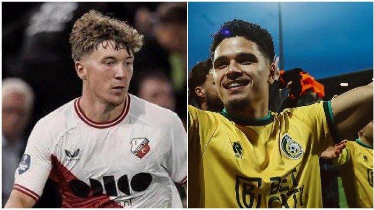 Kolase foto pemain keturunan yakni, Ole Romeny dan Ragnar Oratmangoen dalam sebuah pertandingan di Erevidisie Liga Belanda.