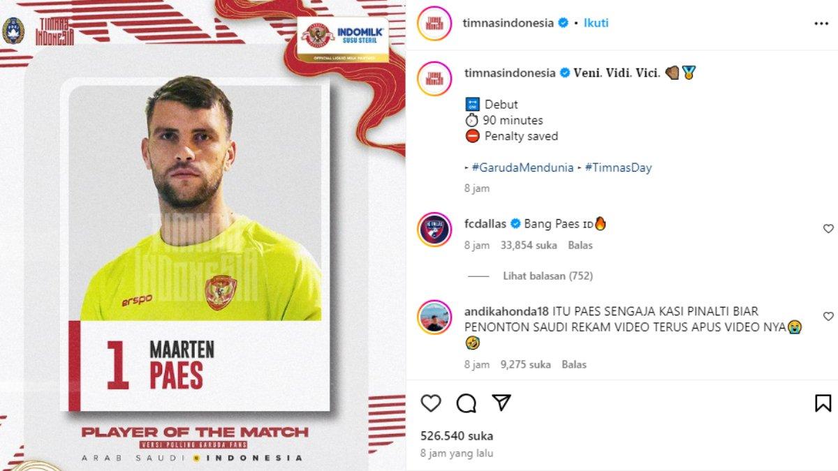 Foto Player Of The Match Paes