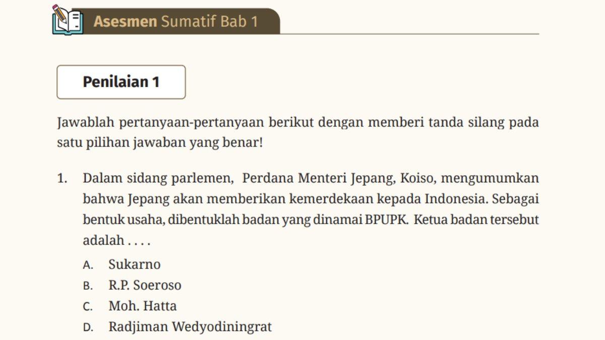 Foto soal pilgan nomor satuuu 1