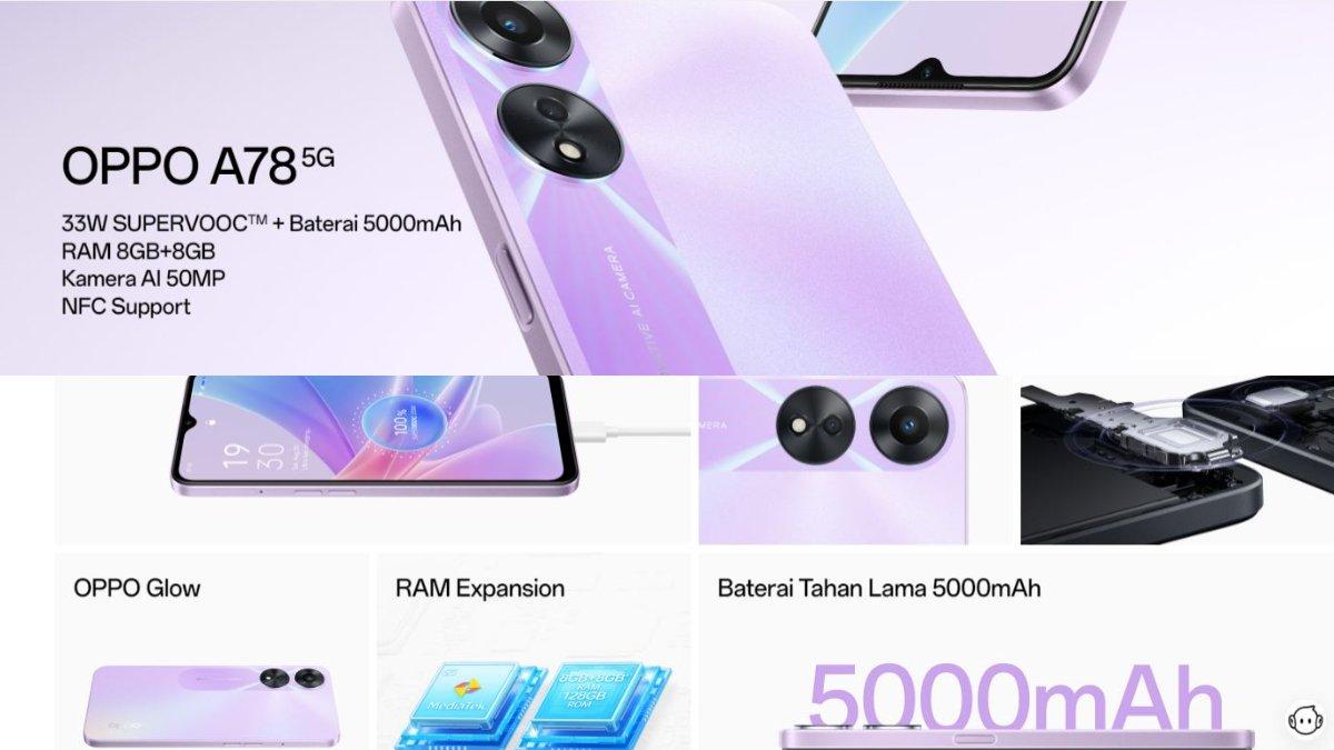 Gambar Spesifikasi HP Oppo A78 5G