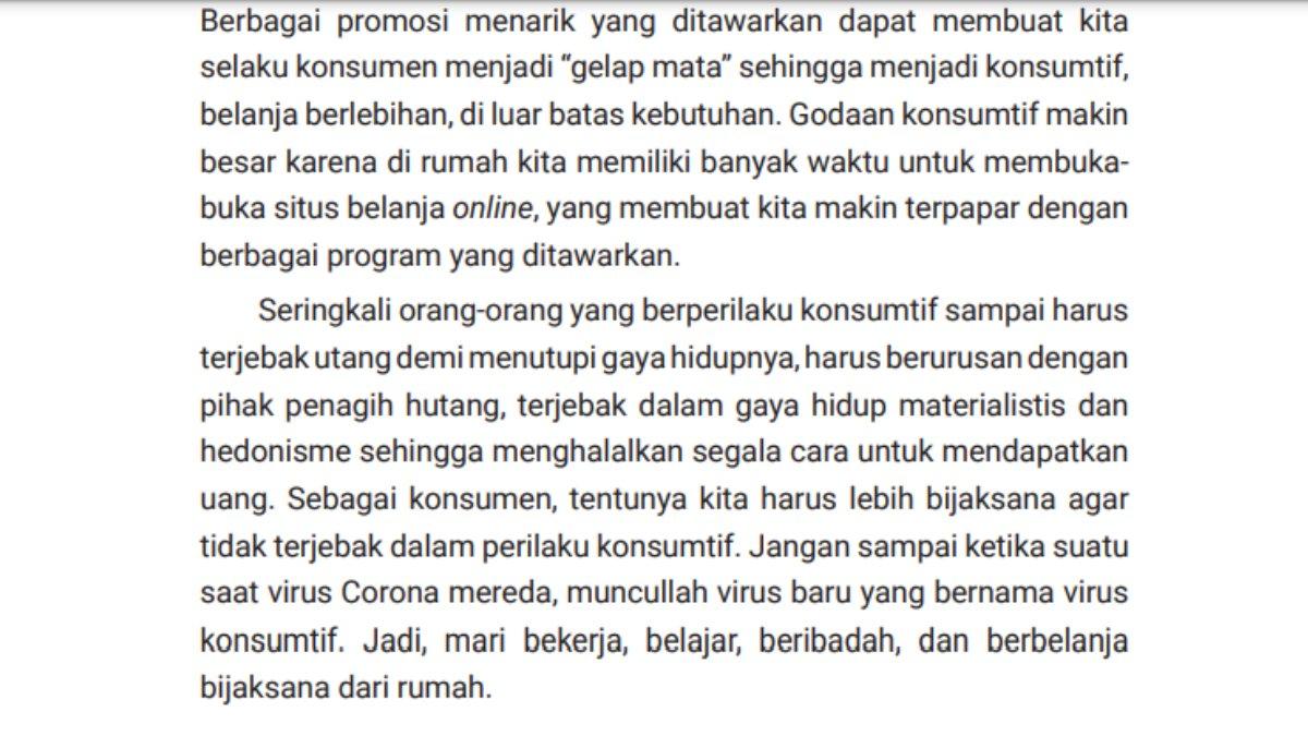 Gambar teks bacaan soal IPA kelas 7 kurikulum merdeka edisi revisi.