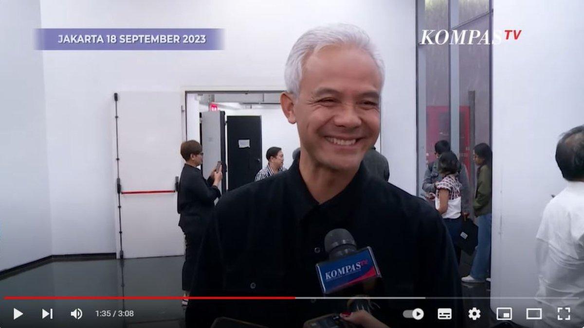 Ganjar Pranowo. Jawab lengkap cawapres pendampingnya dalam Pilpres 2024.