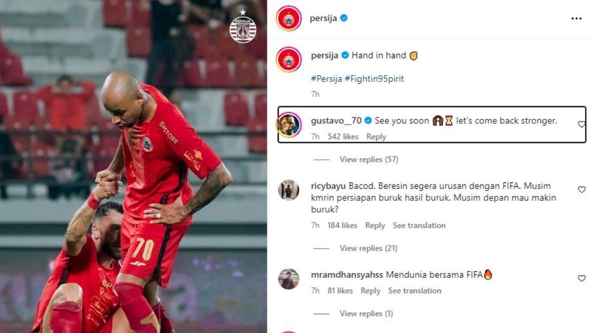 Gustavo Almeida seolah memberi pernyataan bahwa ia akan tetap bertahan di Persija Jakarta seiring munculnya rumor striker pinjaman dari Arema FC tersebut bakal dipermanenkan oleh Macan Kemayoran untuk musim 2024/2025 kelak.