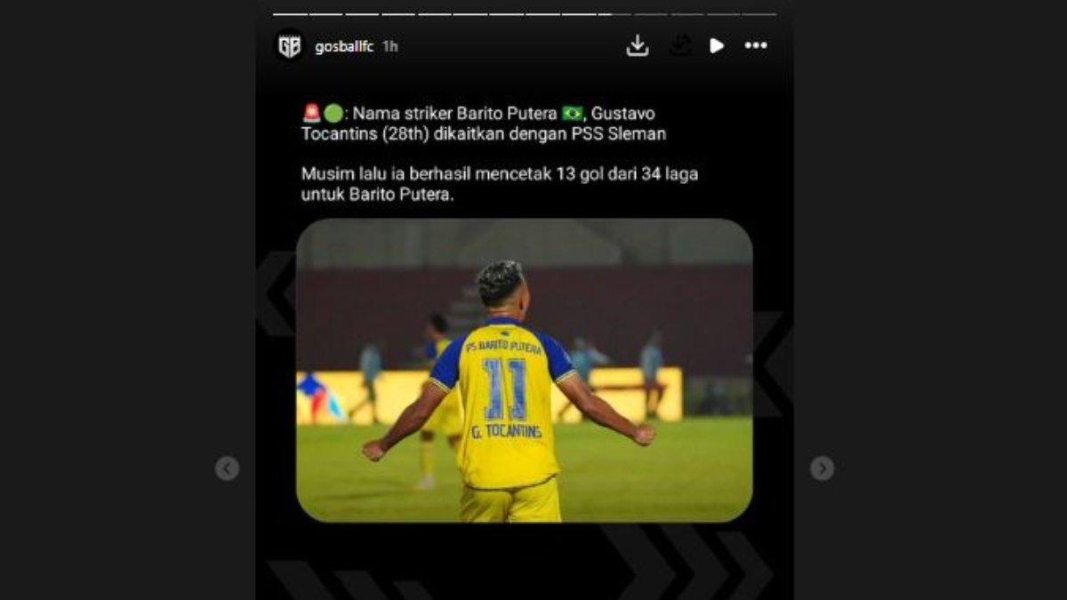 Rumor penyerang Barito Putera masuk ke dalam lis belanja PSS Sleman untuk musim 2024/2025.