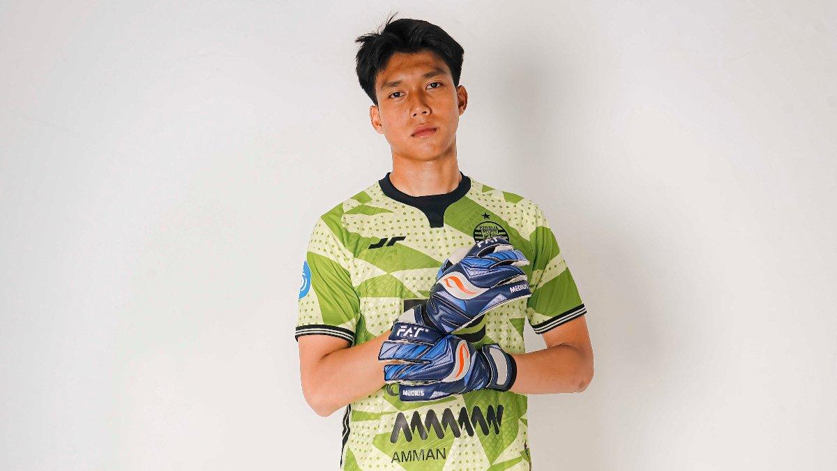 Potret kiper Persija Jakarta, Hafizh Rizkianur.