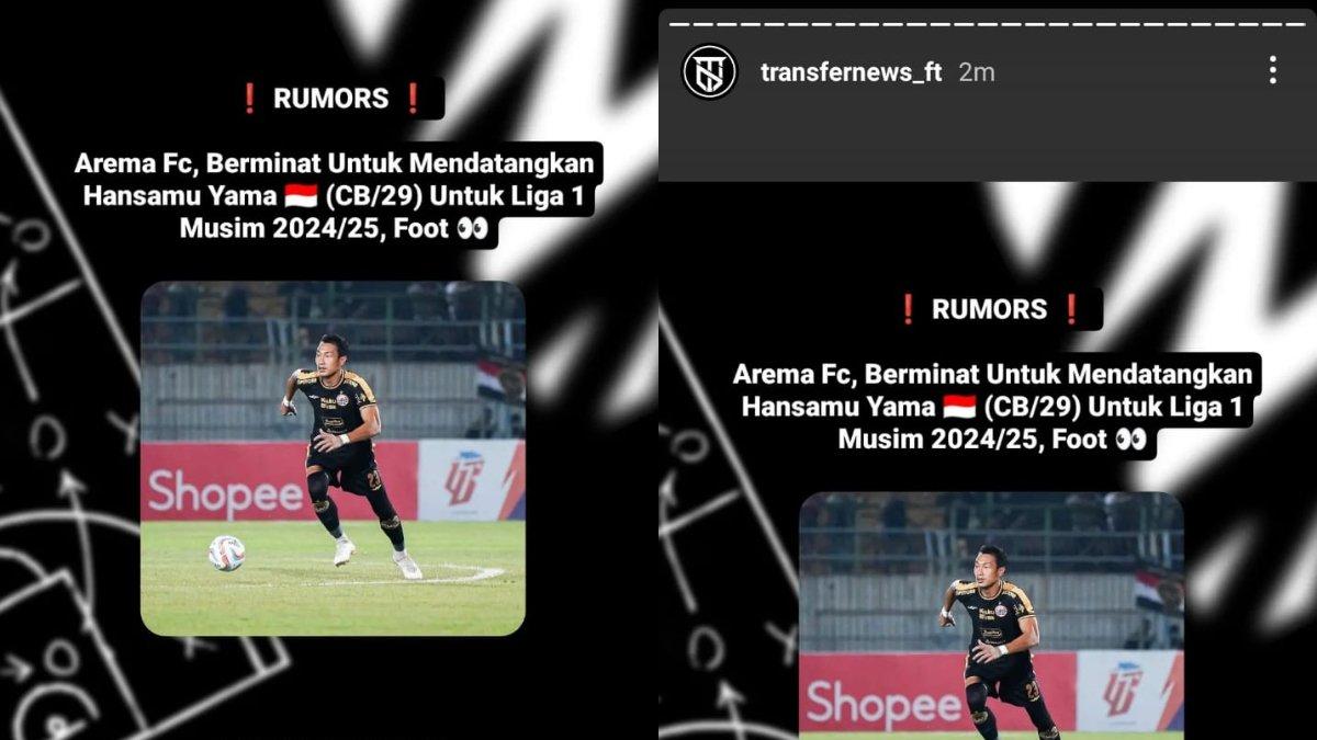 RUMOR - Sosok bek Persija Jakarta yang sempat melekat di Persebaya Surabaya, yakni Hansamu Yama tengah digoda Arema FC jelang gelaran Liga 1 2024.