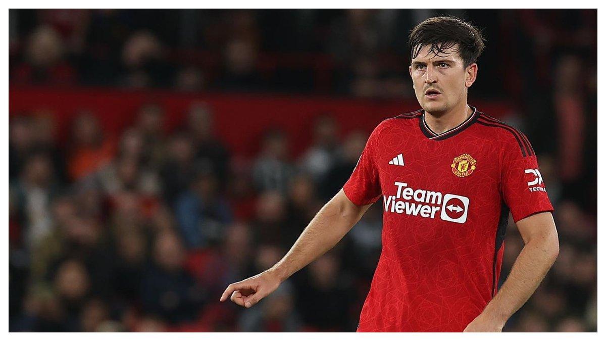 Harry Maguire yang bermain saat Manchester United Menghadapi Crystal Palace pada 27 September 2023.