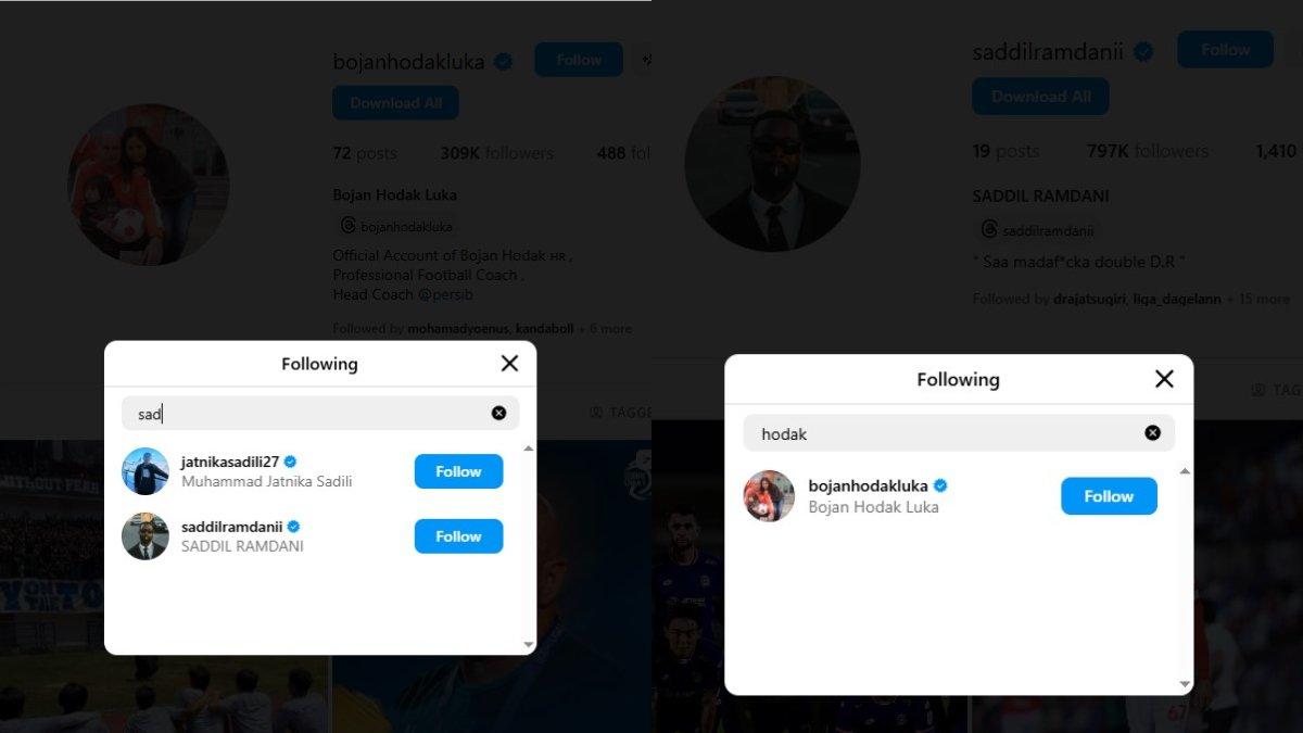 RUMOR TRANSFER PERSIB BANDUNG - Pelatih Persib Bandung, Bojan Hodak dan eks penyerang Sabah FC, Saddil Ramdani saling follow di Instagram.