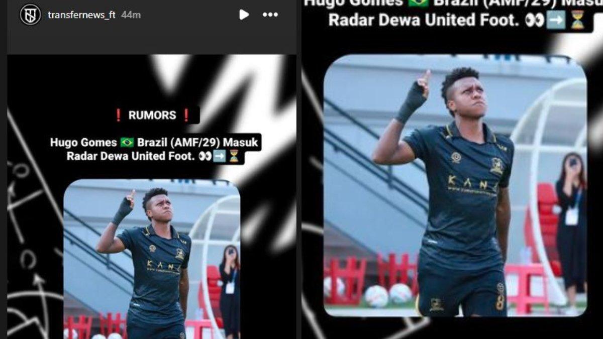 Rumor diminatinya sosok Hugo Gomes oleh Dewa United di penghujung Liga 1 2023.