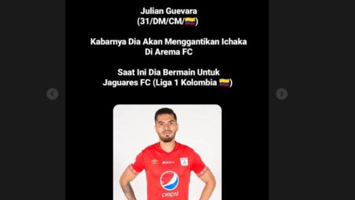 Ichaka Diarra santer dilepas digantikan oleh Julian Guevara.