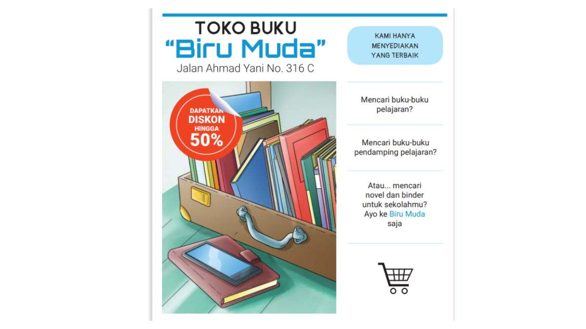 KUNCI JAWABAN - Gambar iklan untuk menjawab Tabel Kegiatan 3 yang terdapat pada Bab 2 di Buku Bahasa Indonesia untuk SMP Kelas 8 Kurikulum Merdeka halaman 51. Diakses dari laman resmi Kemendikbud pada Senin (17/2/2025). (buku.kemdikbud.go.id)
