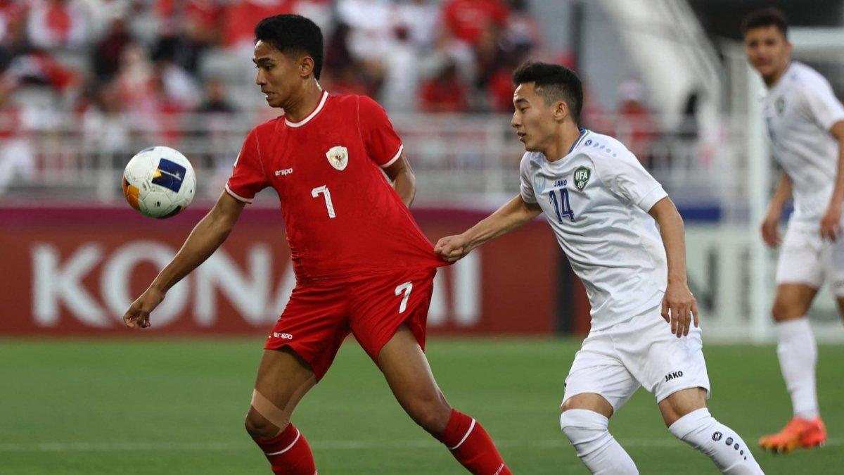 Cuplikan pertandingan Timnas U-23 Indonesia kontra Uzbekistan di ajang Piala Asia U23 2024.