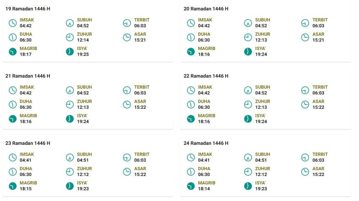 JADWAL IMSAKIYAH MAKASSAR - Cek Jadwal Imsakiyah Makassar 19-24 Ramadhan 1446 H/2025, versi Kemenag. Jadwal Imsakiyah ini terdiri dari jadwal imsak, jadwal sholat, dan jadwal buka puasa (azan Magrib).