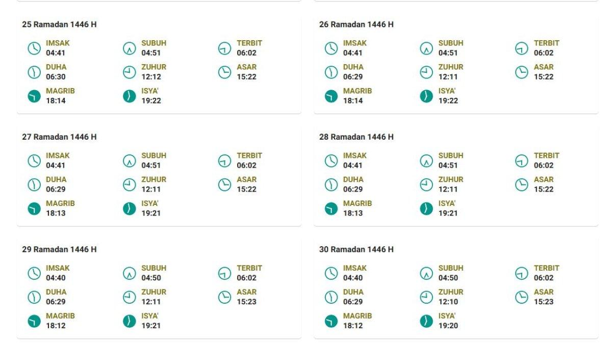 JADWAL IMSAKIYAH MAKASSAR - Cek Jadwal Imsakiyah Makassar 25-30 Ramadhan 1446 H/2025, versi Kemenag. Jadwal Imsakiyah ini terdiri dari jadwal imsak, jadwal sholat, dan jadwal buka puasa (azan Magrib).