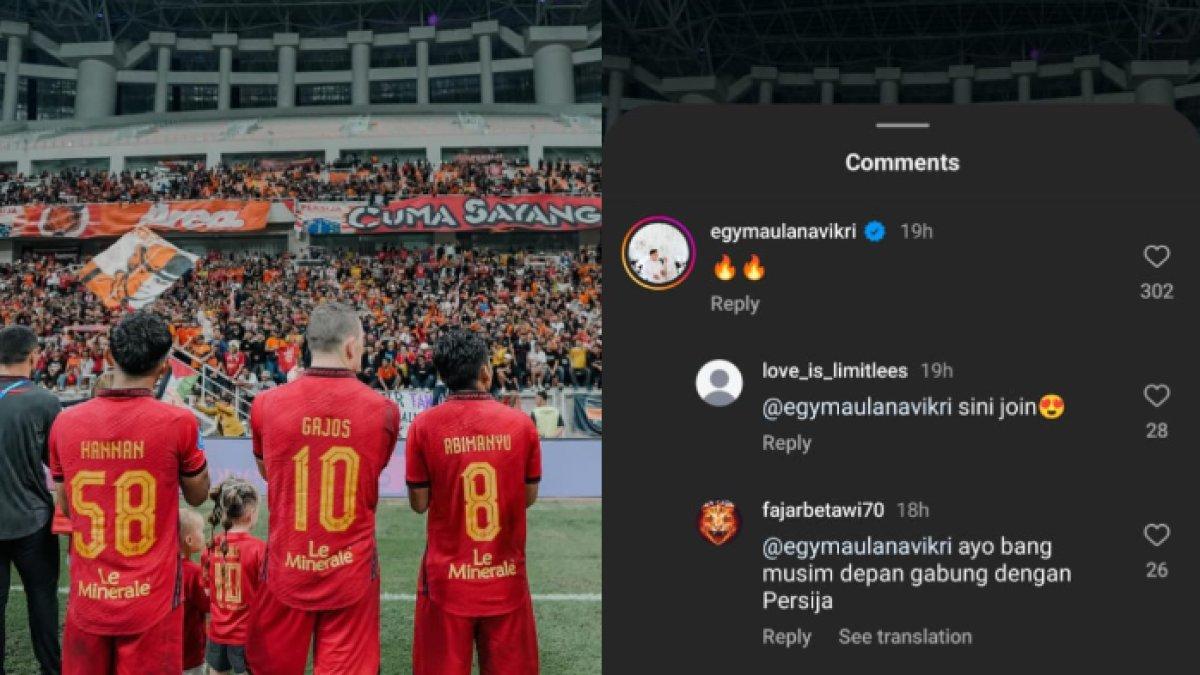 Muncul di kolom komentar Instagram Maciej Gajos, Egy Maulana Vikri yang merupakan winger dari Timnas Indonesia tersebut langsung digoda Jakmania untuk gabung Persija Jakarta di musim depan, Selasa (21/1).