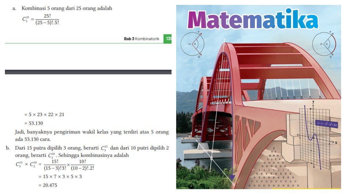 Alternatif penyelesaian soal nomor 1 bagian a dan b halaman 111 dan 112.