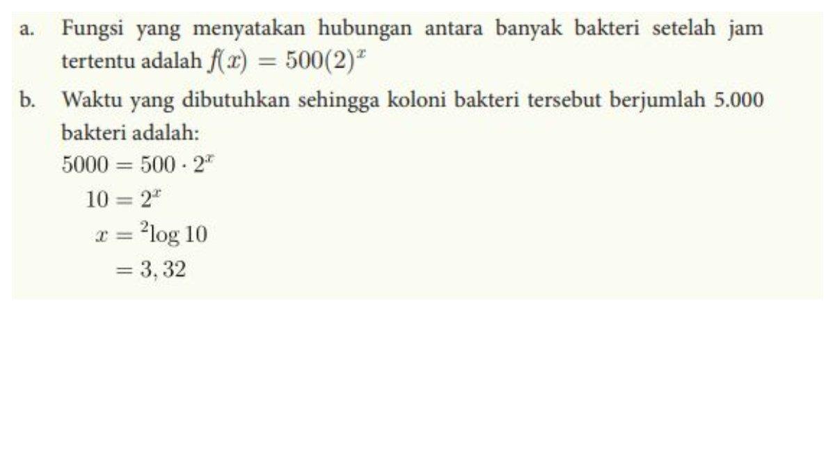 Jawaban Soal Nomor 2 a, dan b, yang terdapat pada buku Matematika Kelas 11.