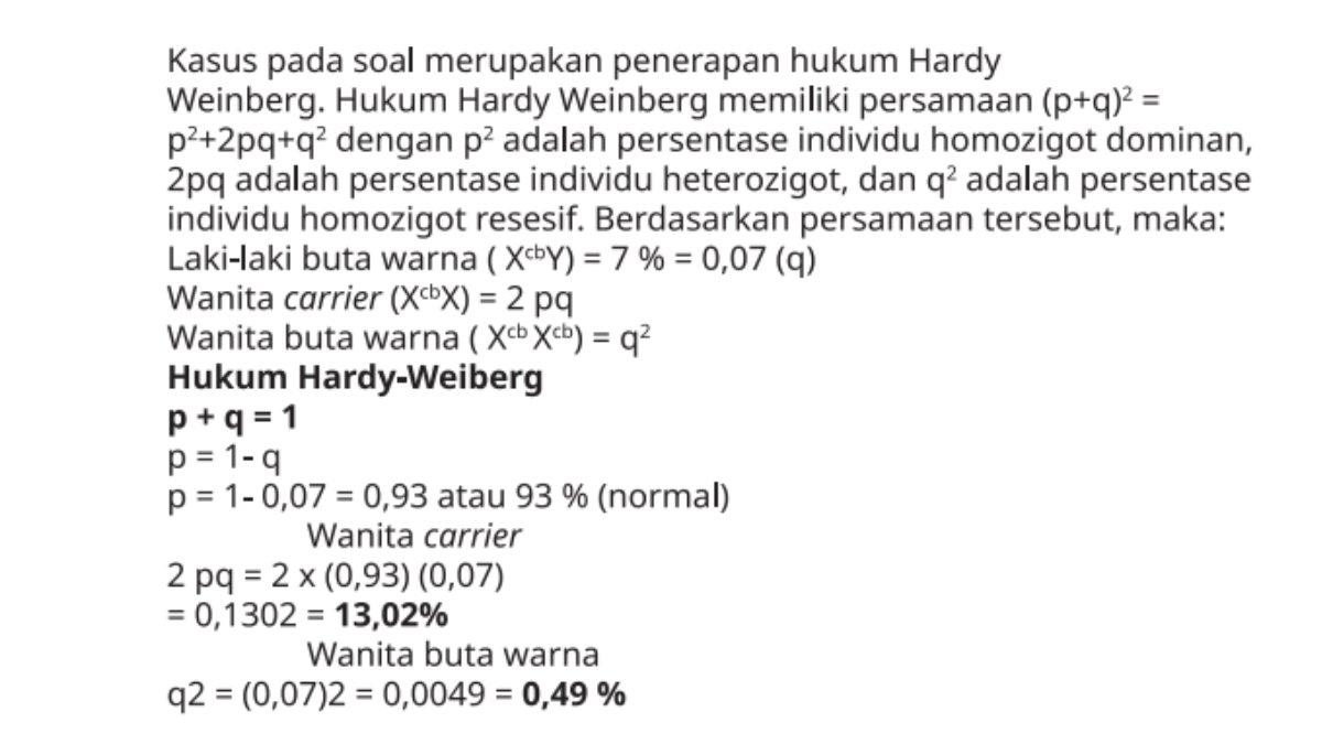 Jawaban soal nomor 5 esai uji kompetensi biologi kelas 12 SMA kurikulum merdeka halaman 157.