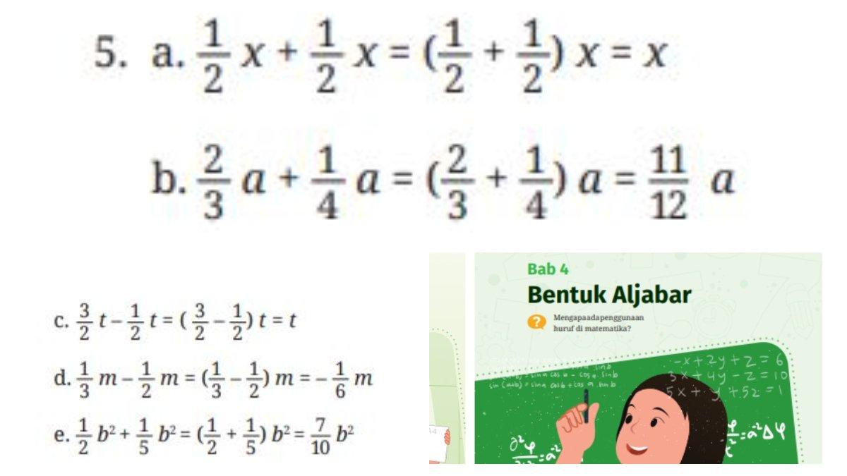 Jawaban soal nomor 5 bagian a,b,c, d, dan e halaman 144.