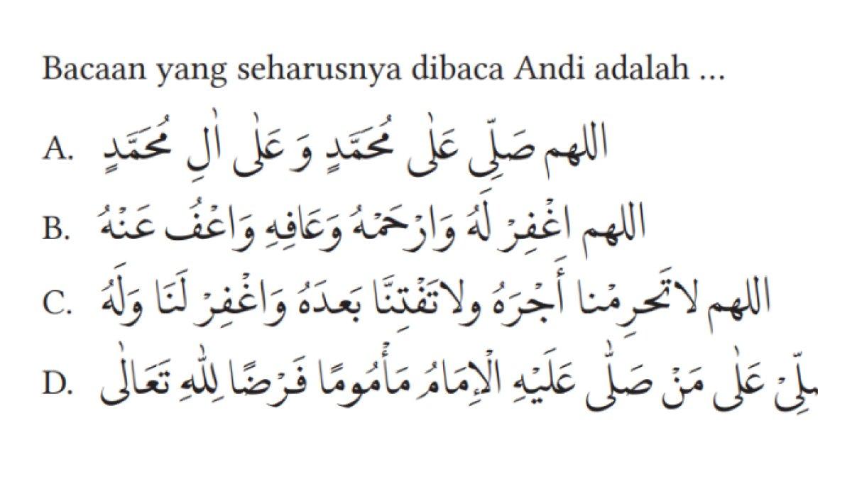 Pilihan jawaban untuk soal no. 6 Pilihan Ganda Bab 4 dalam Buku PAI dan Budi Pekerti untuk kelas 8 SMP Kurikulum Merdeka. (4/10/2024).