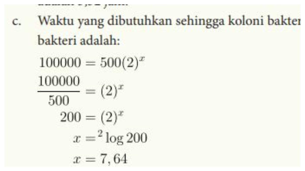 Jawaban soal nomor 2 bagian c yang terdapat pada buku Matematika SMA/SMK Kelas 11 Kurikulum Merdeka.