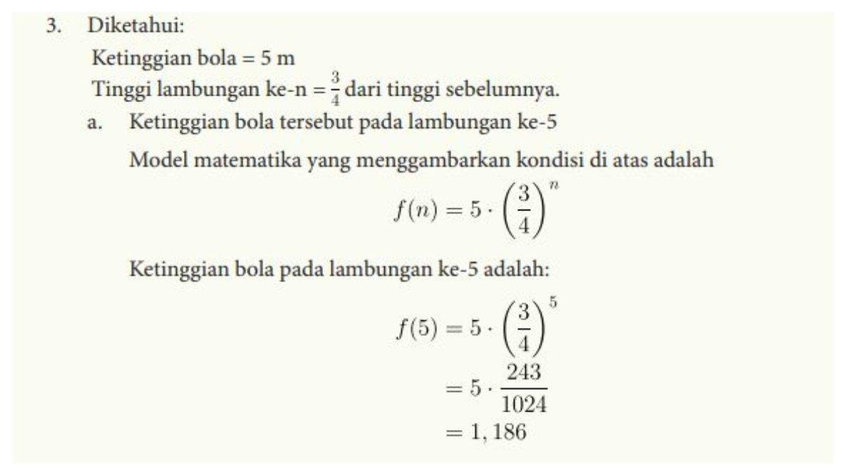 Jawaban soal nomor 3 a, yang terdapat pada buku Matematika SMA/SMK Kelas 11 Kurikulum Merdeka.
