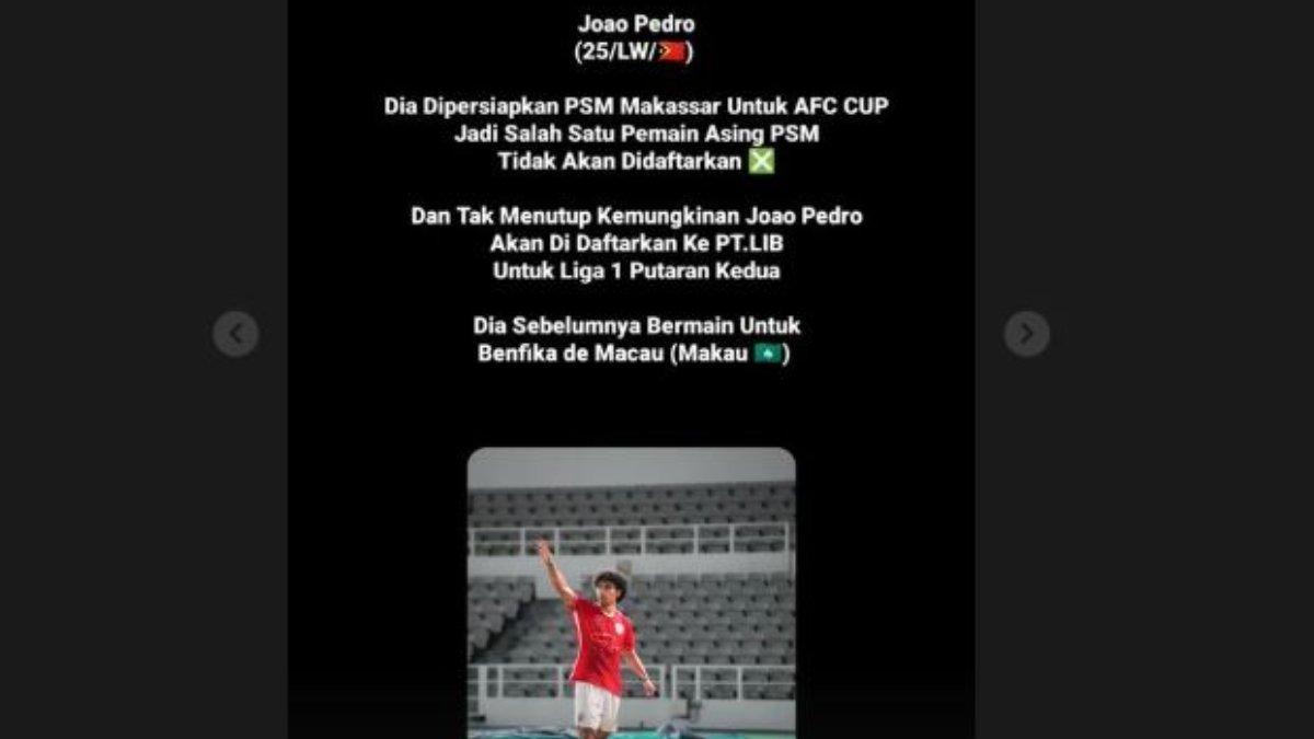 Joao Pedro PSM Makassar 2023