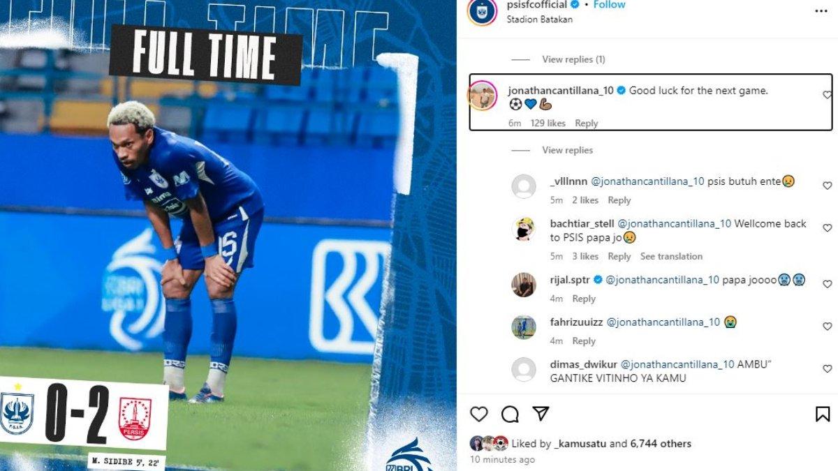 Sosok eks pemain PSIS Semarang, yakni Jonathan Cantillana turut menyorot kekalahan Laskar Mahesa Jenar dari Persis Solo di pekan ke-29 Liga 1 2023 lalu.