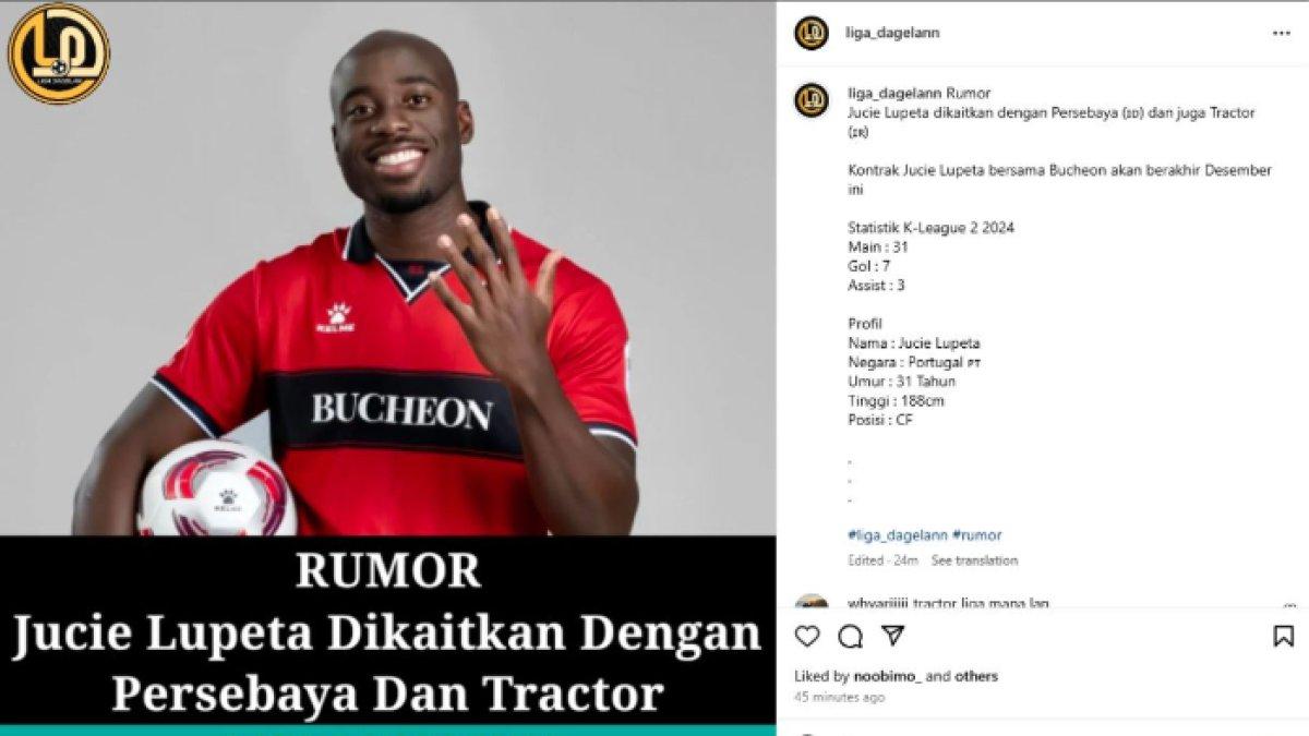 Rumor sosok dari Portugal, yakni Jucie Lupeta yang kabarnya masuk radar Persebaya Surabaya jelang putaran kedua Liga 1 2024.