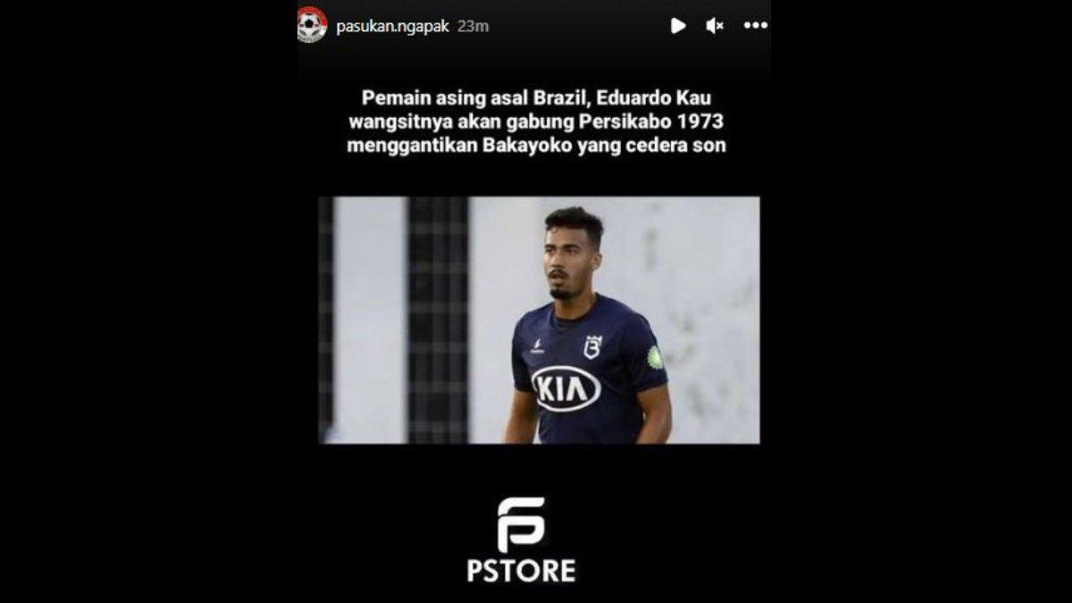 Rumor diliriknya Eduardo Kau oleh Persikabo 1973 untuk menggantikan Junior Bakayoko yang cedera di putaran kedua Liga 1 2023.