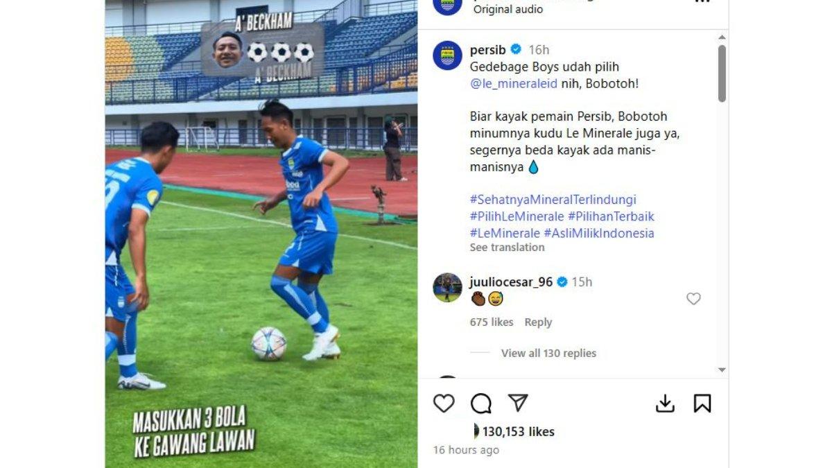 KODE TRANSFER PERSIB - Julio Cesar kepergok memberikan komentar di unggahan Persib Bandung, Rabu (18/6/2025).