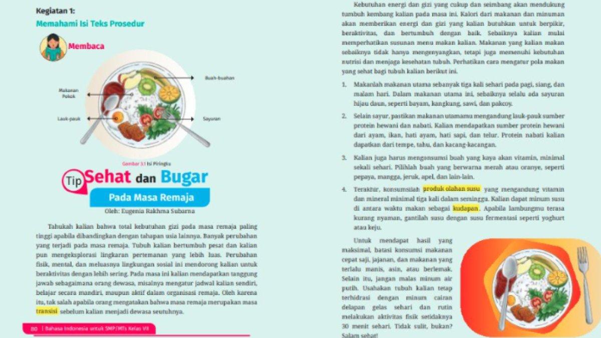 KUNCI JAWABAN - Soal Bahasa Indonesia BAB 3 Kelas 7 SMP Kurikulum Merdeka Selasa (17/6/2025)