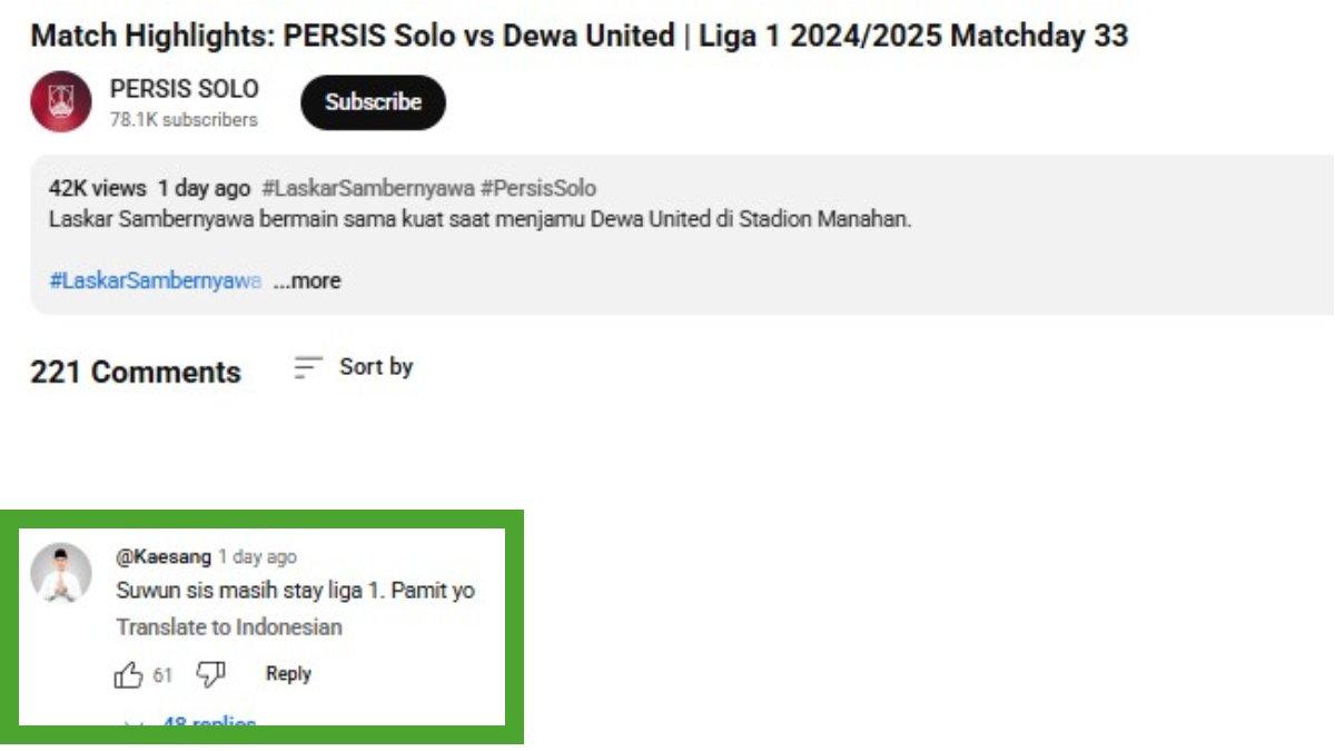 PERSIS SOLO - Kaesang Pangarep beri isyarat pamit dari Persis Solo.
