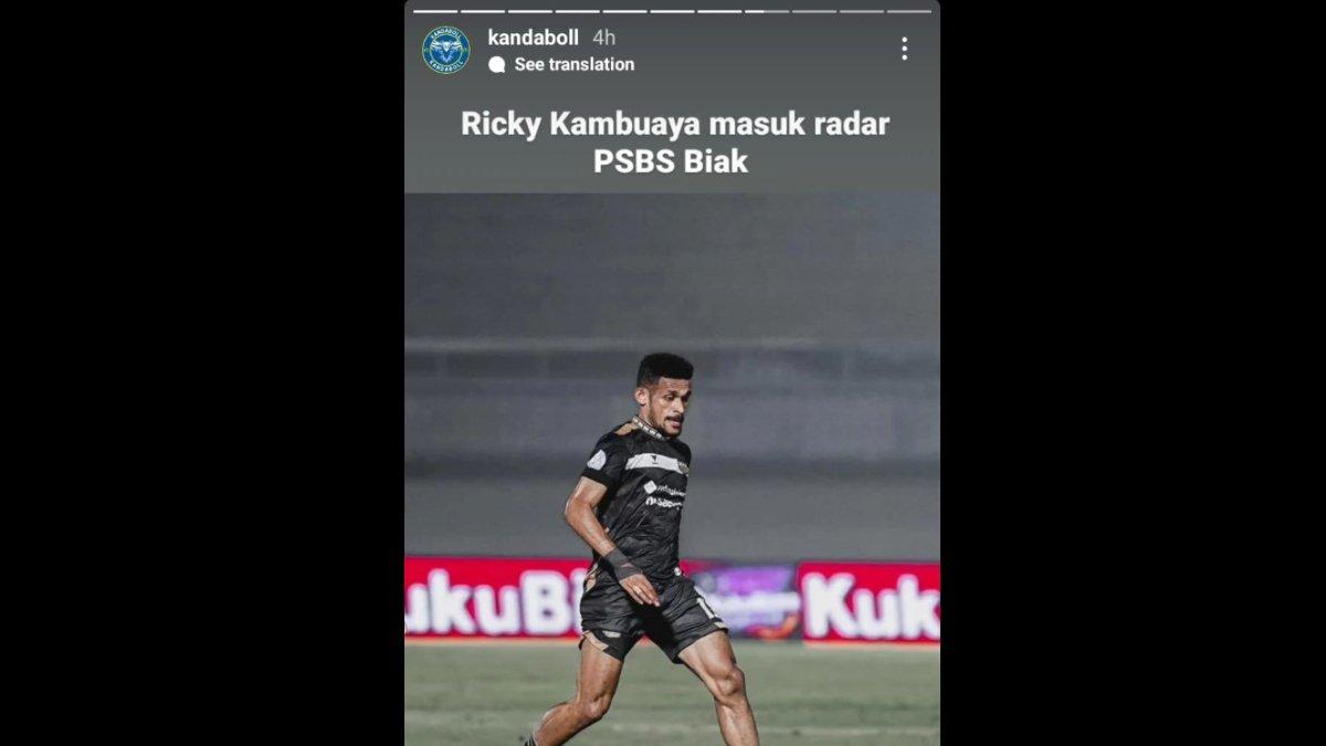 Rumor diminatinya sosok Ricky Kambuaya oleh PSBS Biak jelang berakhirnya Liga 1 2023.