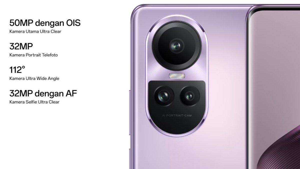 Berikut merupakan desain kamera Oppo Reno10 Pro 5g yang unik.
