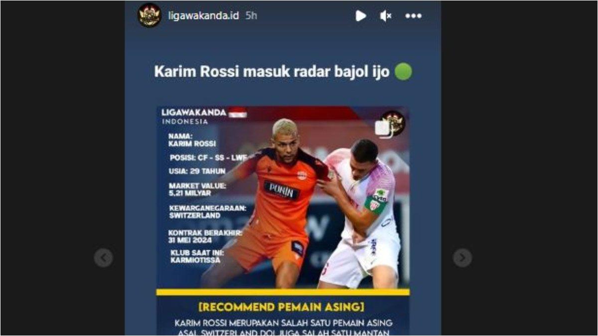 Sosok Karim Rossi yang santer dikabarkan masuk ke dalam lis belanja Persebaya Surabaya.
