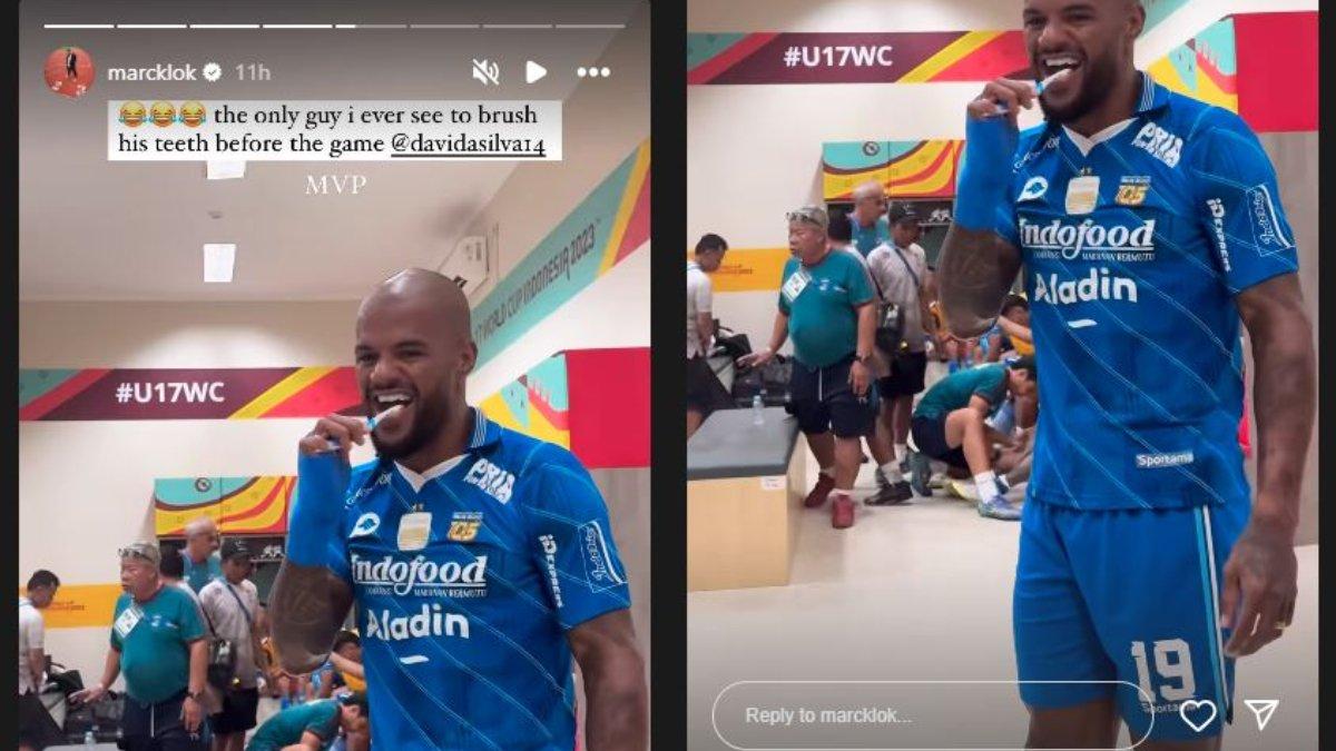 Striker Persib Bandung, David da Silva ternyata memiliki kebiasaan unik sebelum bertanding di Liga 1 2023 seperti yang dibongkar oleh Marc Klok jelang lawan Madura United di final Championship Series, Minggu, 26 Mei 2024 lalu.