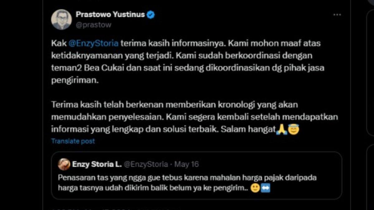 Keluhan Enzy Storia soal tingginya pajak tas, Jumat (17/5/2024)