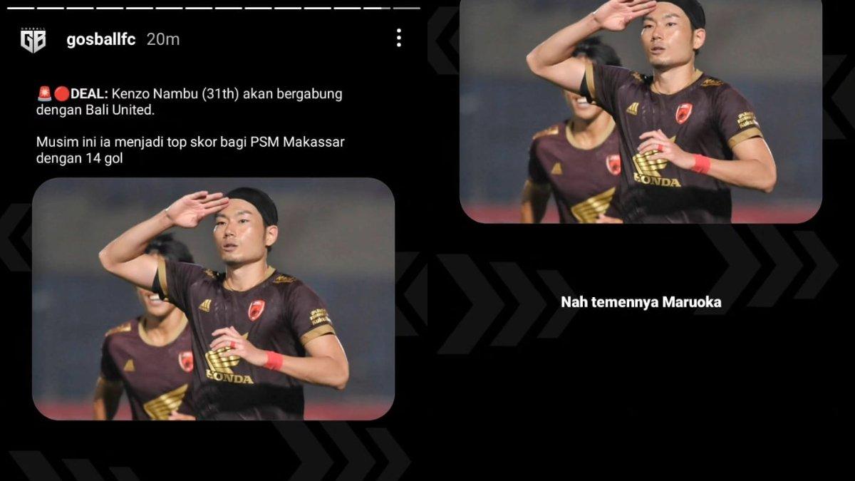 RUMOR - Sempat dikaitkan ke PSS Sleman, Kenzo Nambu kini gencar bergabung ke Bali United untuk Liga 1 2024.