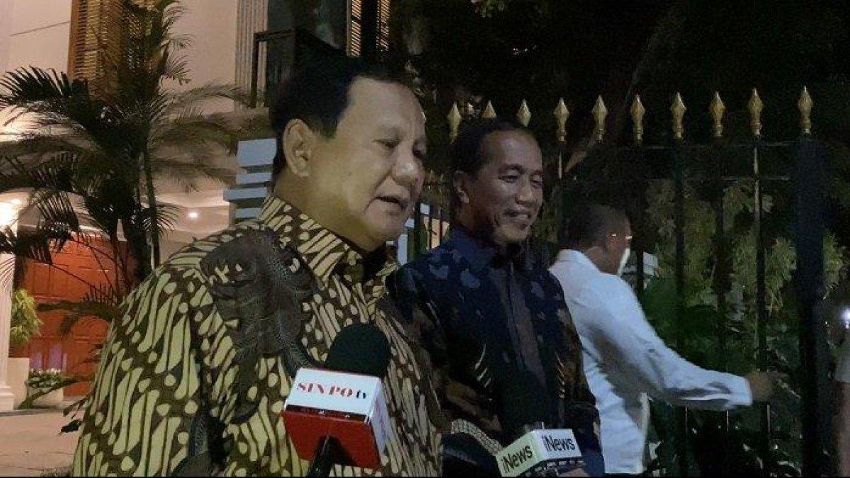 Ketua Umum Partai Gerindra Prabowo Subianto dan Jokowi di Kertanegara IV, Kebayoran, Jakarta, Jumat (6/12/2024) malam.