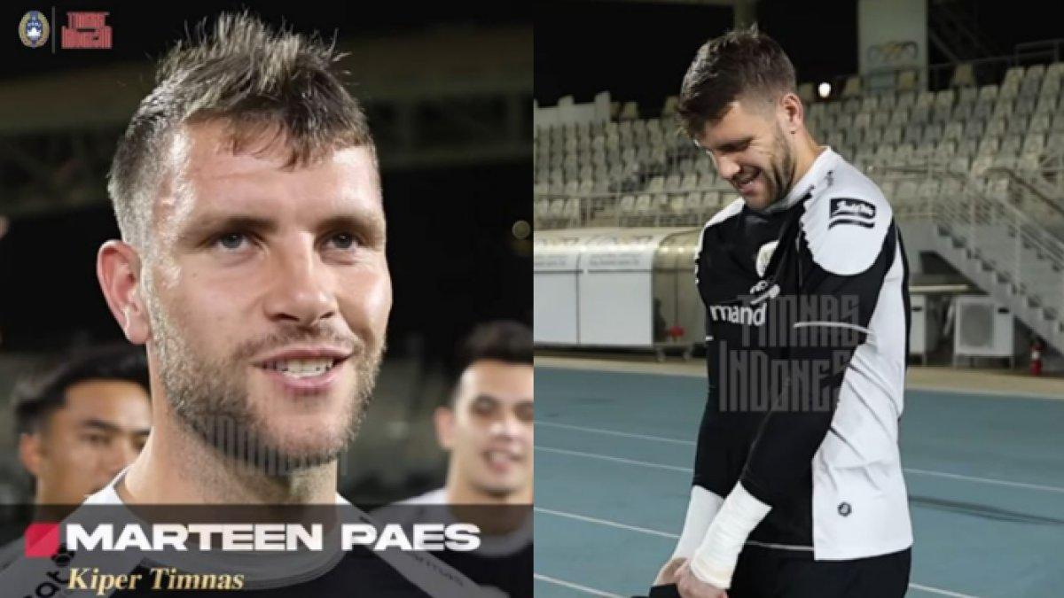 Kiper FC Dallas, Maarten Paes mengikuti latihan perdana bersama Timnas Indonesia jelang ronde ketiga babak Kualifikasi Piala Dunia 2026 Zona Asia.