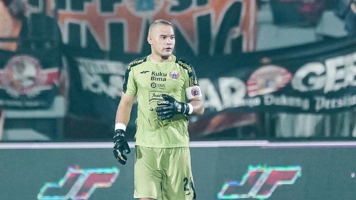 Potret kiper sekaligus kapten dari Persija Jakarta, Andritany Ardhiyasa di Liga 1 2023 lalu.
