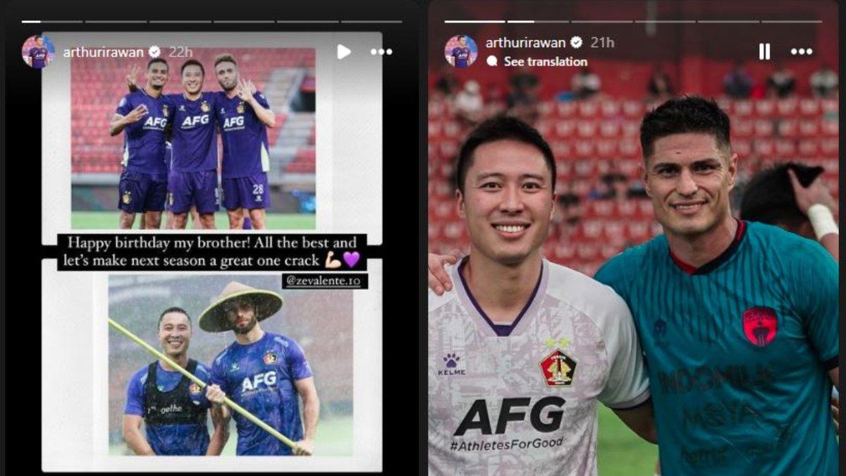 Bos Persik Kediri, yakni Arthur Irawan yang disinyalir tengah mengumbar kode terkait pemain anyar Laskar Macan Putih di musim depan, yakni mempermanenkan Ze Valente (kiri) dari Persebaya Surabaya dan mendatangkan Ramiro Fergonzi (kanan) dari Persita Tangerang.