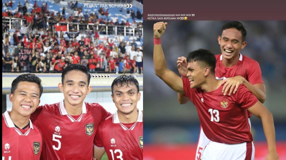 Unggahan Rachmat Irianto yang disinyalir menjadi kode bakal merapatnya Rizky Ridho ke Persib Bandung.