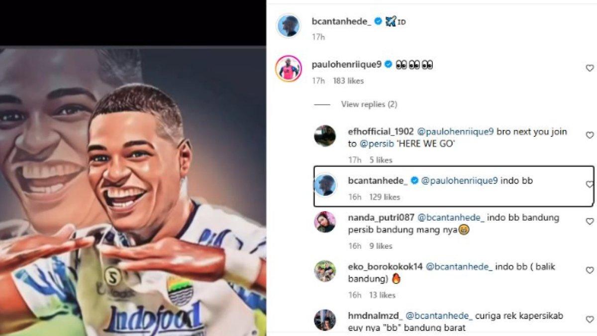 Kode-kodean eks Persib Bandung Bruno Cantanhede dengan mantan bomber Persebaya Surabaya Paulo Henrique. Komentar Bruno Cantanhede tersebut ternyata mendapat sorotan dari fans Persib Bandung yang mengira sang bomber akan kembali ke Pangeran Biru di Liga 1 2024 ini.