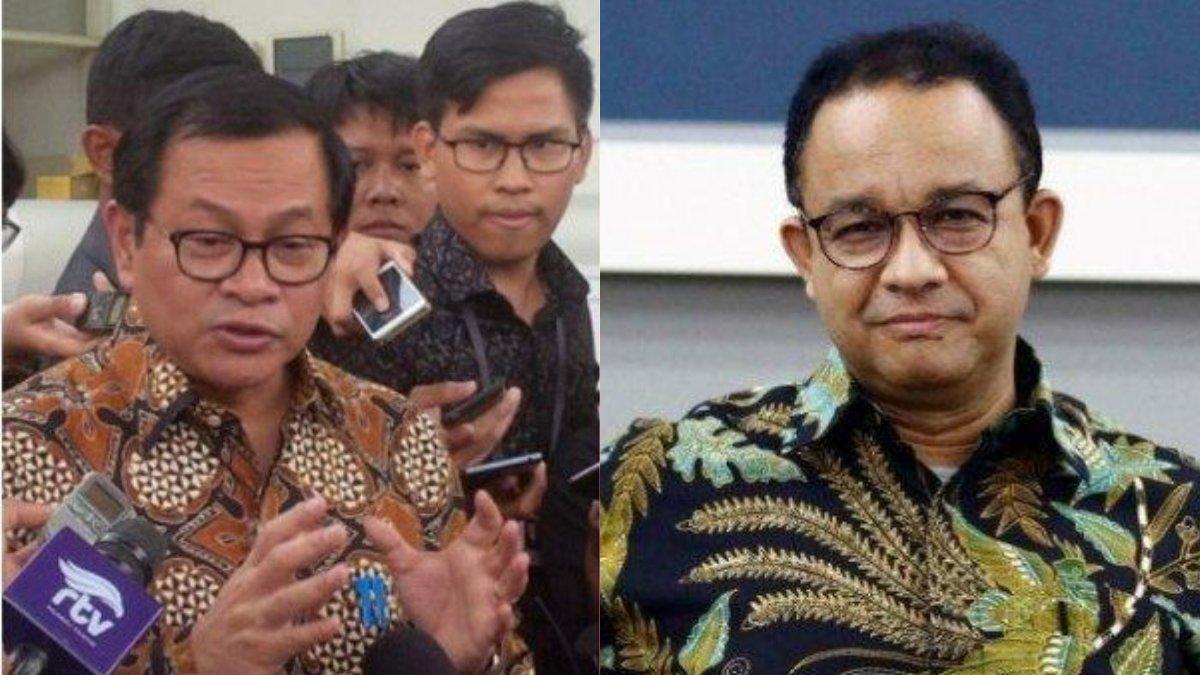 Kolase Foto Pramono Anung dan Anies Baswedan