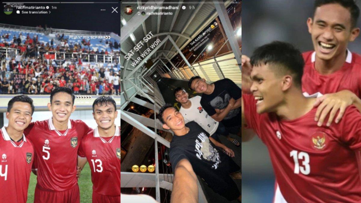 Kolase InstaStory Rachmat Irianto soal kode Rizky Ridho hijrah ke Persib Bandung