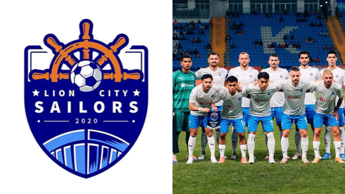 Kolase foto logo Lion City Sailors FC (kiri) dan potret kesebelasan Lion City Sailors FC (kanan). Terkini, inilah profil Lion City Sailors, klub asal Singapura yang jadi langganan Liga Champions Asia kini jadi musuh Persib Bandung dalam laga AFC Champions League Two (ACL 2) mendatang.