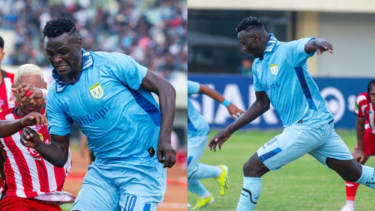 Kolase foto Ezechiel Ndouasel sebagai penggawa Persela Lamongan saat melakoni laga melawan Deltras FC pada Minggu (8/9/2024) silam. Terkini, inilah profil Ezechiel Ndouasel, mantan bomber Persib Bandung yang kini tampil apik bersama klub barunya, Persela Lamongan dan akan segera lakoni laga tandang kontra Persewar Waropen pada Jumat (20/9/2024) di Stadion Mandala, Jayapura, Papua.