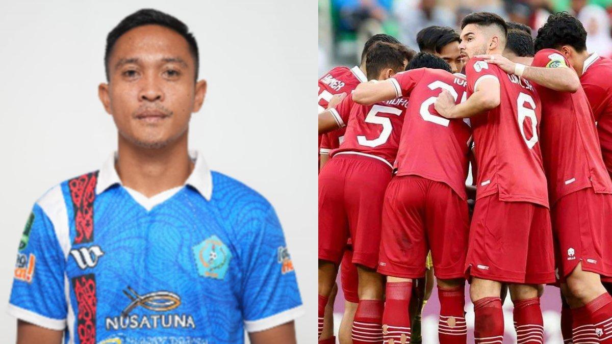Kolase foto M Tahir dan Skuad Timnas Indonesia